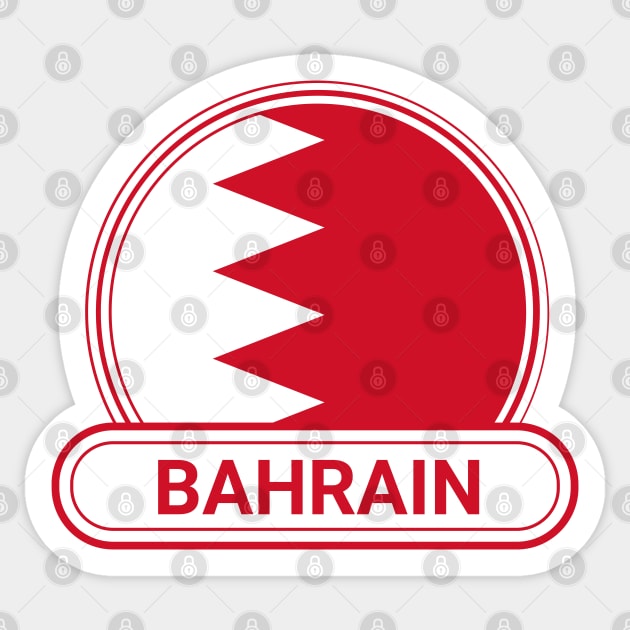 Bahrain Country Badge - Bahrain Flag Sticker by Yesteeyear